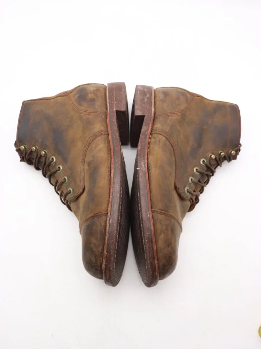 Vintage LL Bean Chippewa Katahdin Iron Men's 11.5 EE Brown Leather Boots Cap Toe